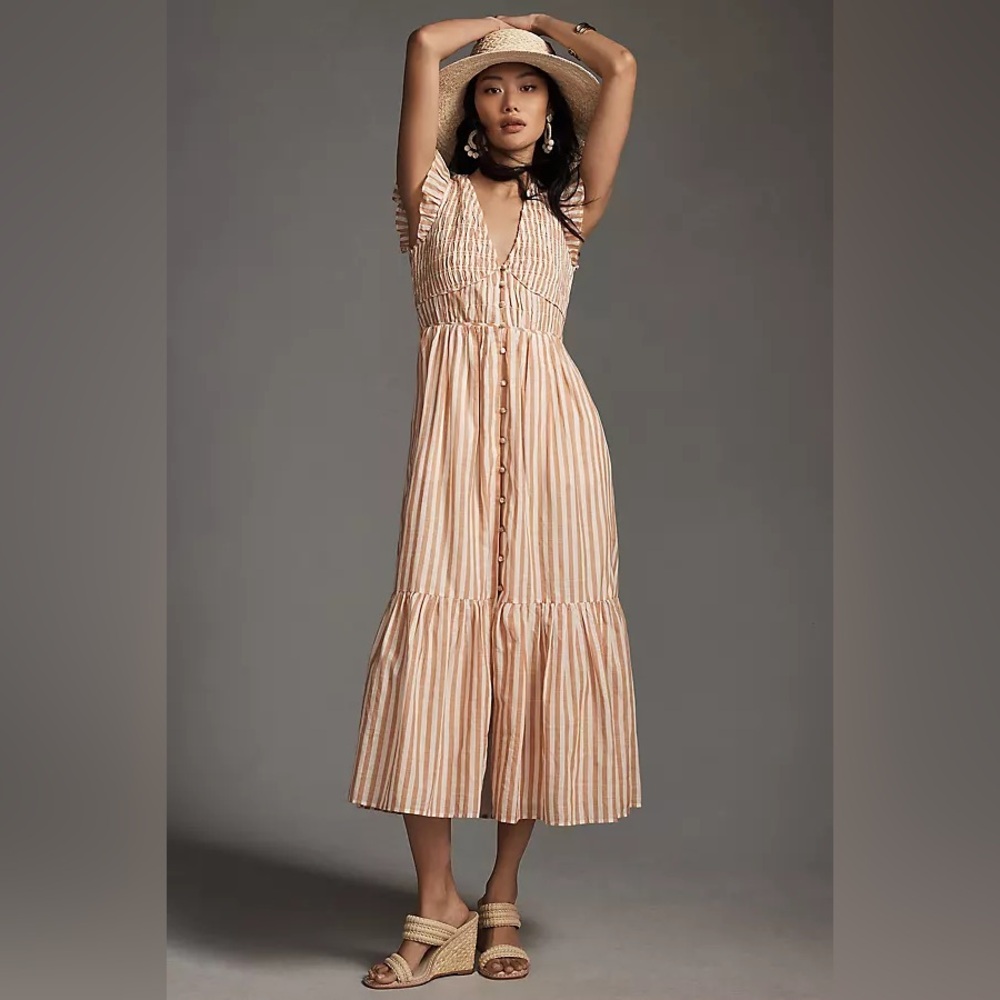 Anthropologie yarn dye peregrine dress